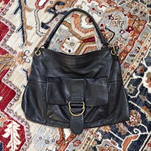 Hobo International Black Butter Soft pebbled Leather Shoulder slouchy Purse
